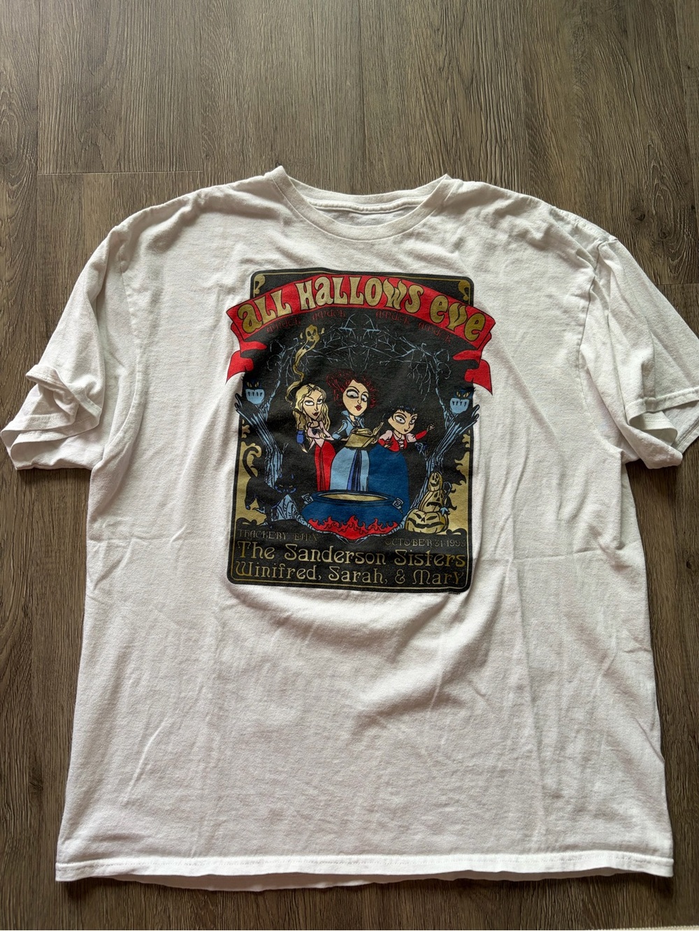 Unisex All Hallows Eve Sanderson Sisters Graphic Tee - White